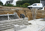 Réalisation des fondations à Breteau